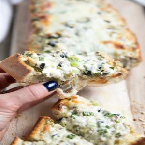 CHEESY OLIVE TAPENADE STUFFED FRENCH BREAD_image