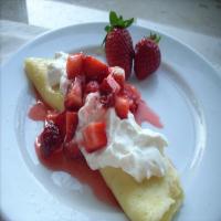 Strawberry and Cream Cheese Crepes image