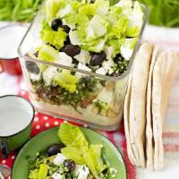 Layered hummus, tabbouleh & feta picnic bowl_image