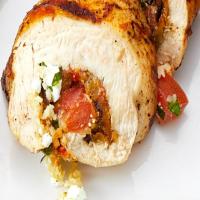 Grilled Eggplant-Feta Stuffed Chicken Breasts image