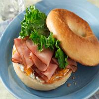 Ham and Herb Bagel Sandwich image