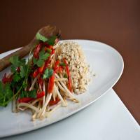 Stir-Fried Bean Sprouts With Sprouted Brown Rice_image
