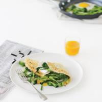 Broccoli-and-Cheese Over-Easy Omelet image
