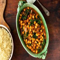 Couscous With Chickpeas, Spinach and Mint image