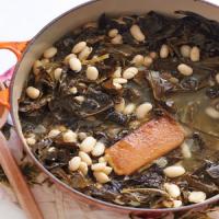 Stewed Collard Greens and White Beans image
