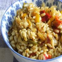 Brown Rice & Peppers Pilaf_image