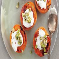 Broiled Apricots with Fresh Ricotta and Pistachios image