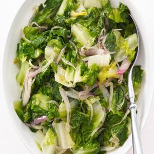 Wilted Escarole and Red Onion_image