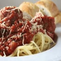 Spicy Meatballs with spaghetti_image