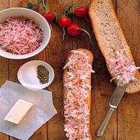 Radish Butter on Toasted Baguette_image