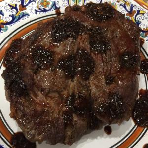 Sous Vide Ribeye With Fig Reduction_image