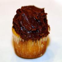 Vanilla Cupcakes With Chocolate Frosting_image