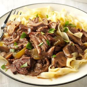 Festive Slow-Cooked Beef Tips Recipe | Taste of Home_image