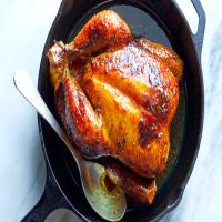 Curried Roast Chicken With Grapefruit, Honey and Thyme_image