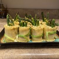 Asparagus and Smoked Salmon Bundles with Meyer Lemon Sauce image