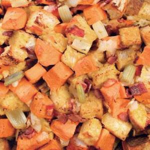 Sweet Potato Stuffing with Bacon and Thyme_image