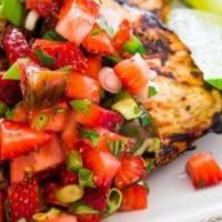 Cilantro-Lime Grilled Chicken with Strawberry Salsa_image