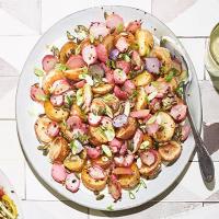 Roast new potatoes & radishes image