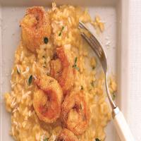 Fried Cornmeal Shrimp with Butternut Squash Risotto_image