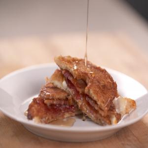 Bacon Maple Glazed Donut Grilled Cheese image