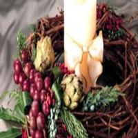 Grapevine Wreath with Pillar Candle_image
