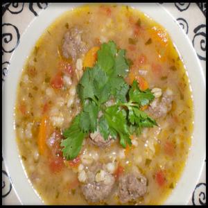 Barley Albondigas (Meatball) Soup_image