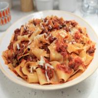 Spicy Sausage Bolognese with Pappardelle image
