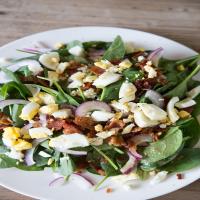 Bacon & Spinach Salad with Homemade Dressing_image