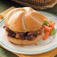Baked Barbecued Beef Sandwiches image