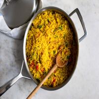 Turmeric Rice With Tomatoes image