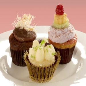 Gluten-Free Chocolate-Cardamom Cupcakes with Chocolate Buttercream, Spun Sugar Bird's Nests and Jewel-Encrusted Bird's Eggs_image