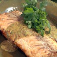 Grilled Salmon Fillet with Honey-Mustard Sauce image