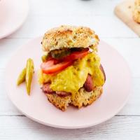 Chicago-Style Breakfast Biscuit Egg Sandwich image