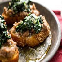 Bruschetta With Smashed Beans, Sage and Kale image