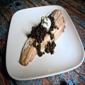 Rex Sole with Grapefruit Olive Tapenade Recipe image
