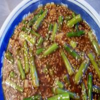 Steamed Asparagus With Ginger Garlic Sauce image