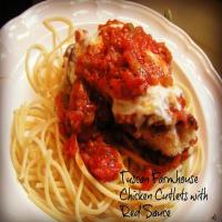Tuscan Farmhouse Chicken Cutlets with Red Sauce_image