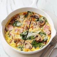Ham, mushroom & spinach frittata_image