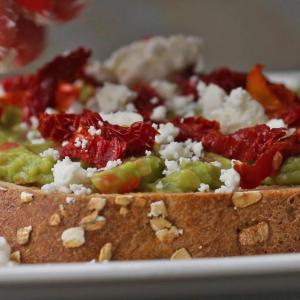 Guacamole And Sun-dried Tomato Toast Recipe by Tasty_image