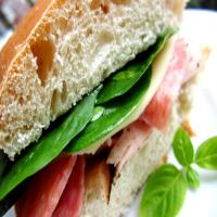Ham, Hard Salami and Provolone Hoagie image