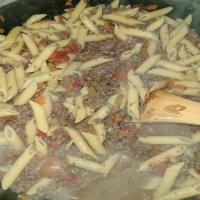 Dragged Penne With Meat Sauce image