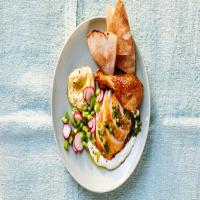 Rotisserie Chicken with Yogurt Sauce and Herb Relish image