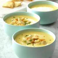 Garlicky Cheddar Cheese Bisque image