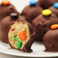 No-bake Chocolate Peanut Butter M&M Balls Recipe by Tasty image