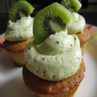 Kiwi Vanilla Cupcakes with Kiwi Buttercream Frosting Recipe - (4/5) image