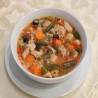 Chunky Turkey Soup, Mediterranean Style_image
