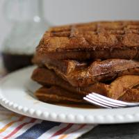 Pumpkin Waffles with Spiced Maple Syrup_image