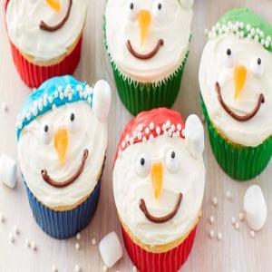 Jolly Snowman Cupcakes image
