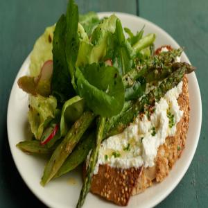 Spring Greens with Asparagus-Ricotta Toast_image