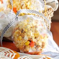Candy Corn & Peanut Popcorn Balls image